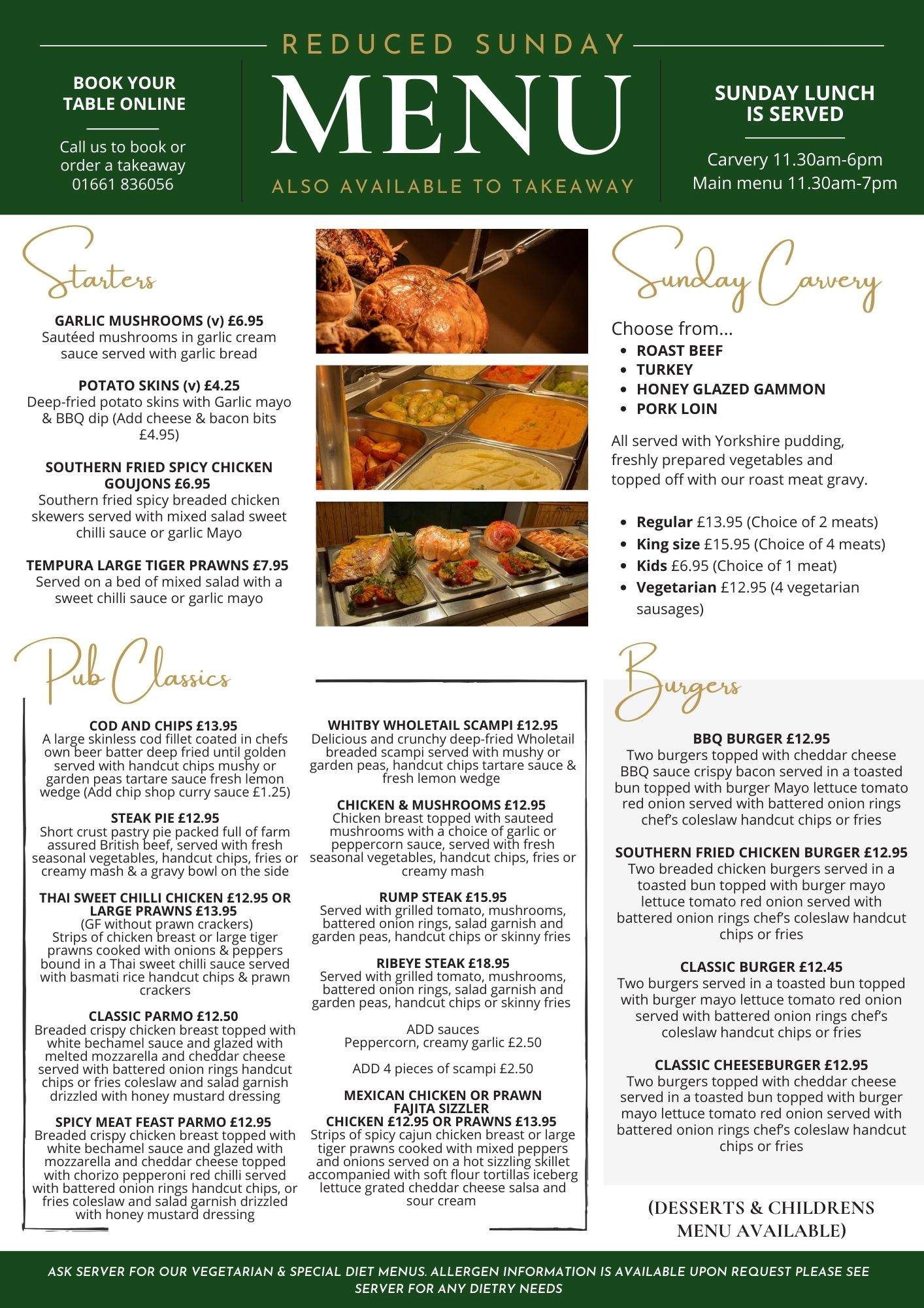 Sunday Carvery | FalconMenus