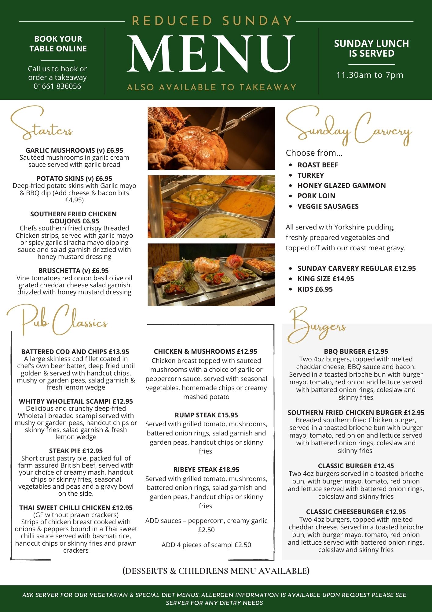 Sunday Carvery | FalconMenus